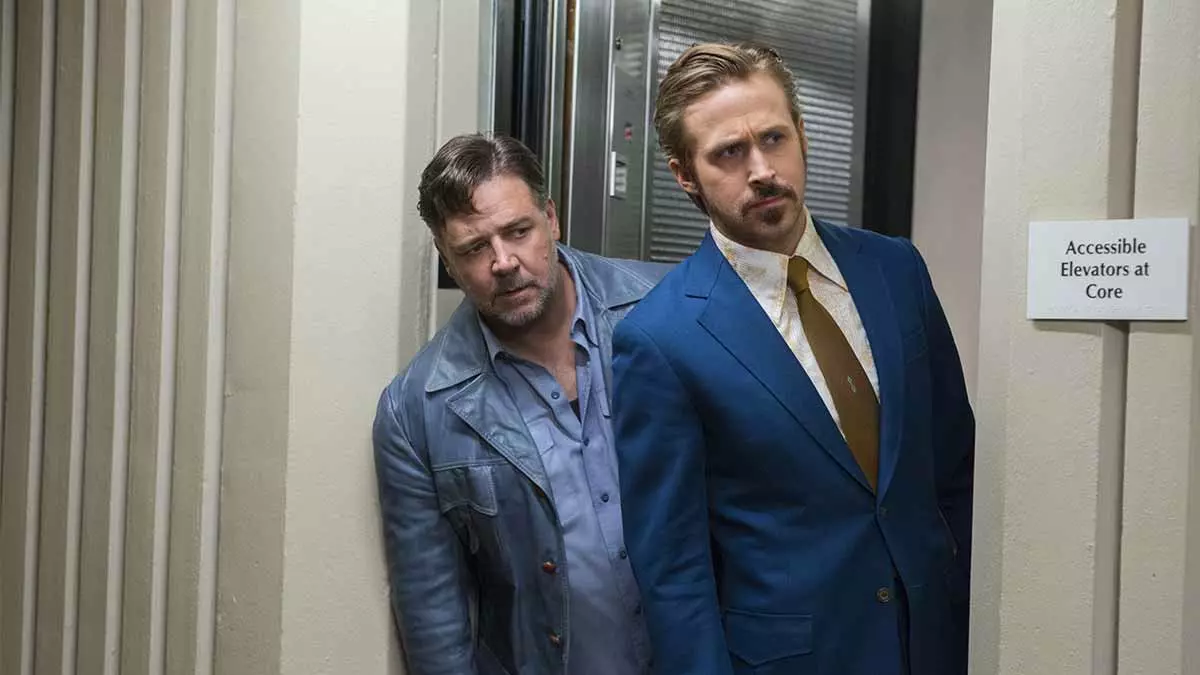 Ryan Gosling y Russell Crowe en The Nice Guys.