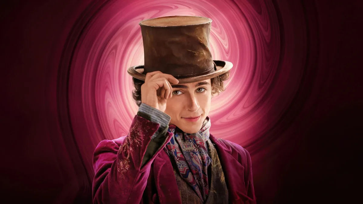 Timothée Chalamet como Willy Wonka